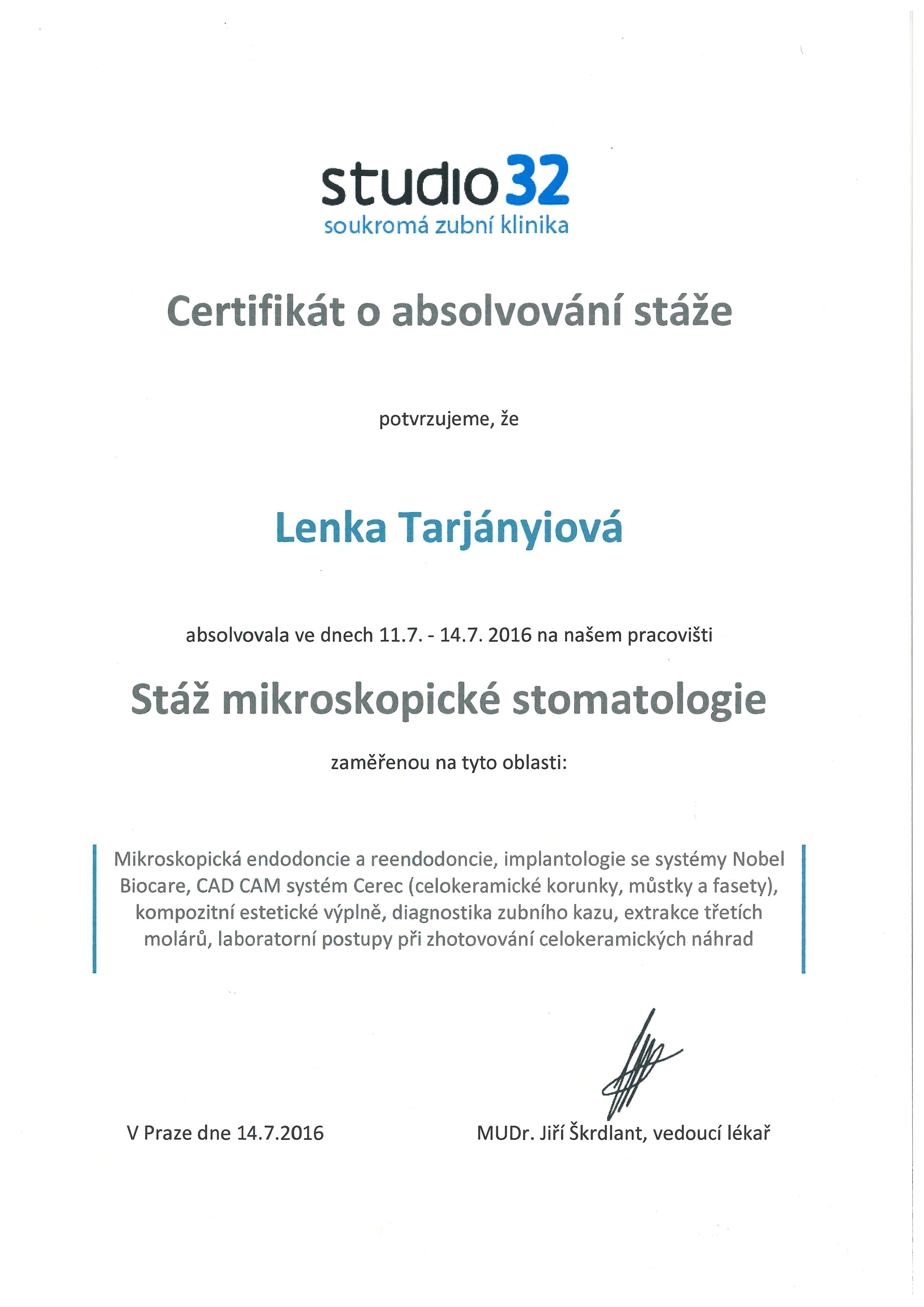lekar-doktor-snv-dentrice-certifikat
